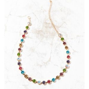 UO Rainbow Crystal Choker Necklace “Eleni”